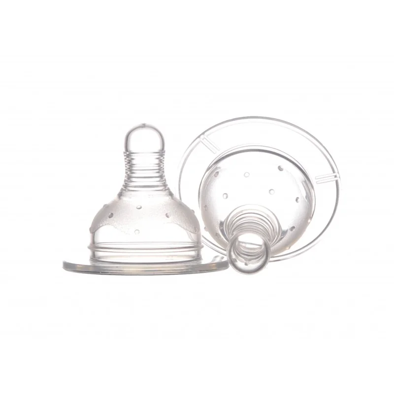 Minut Baby TR 2011007 Tetina silicon cu gat larg 3+ luni 2 bucati