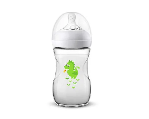 Avent Natural SCF070/24 Biberon Natural cu tetina debit lent imprimeu dragon 260 ml