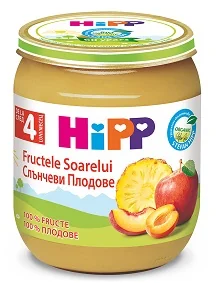 Hipp bio organic piure fructele soarelui 4+ luni 125 g
