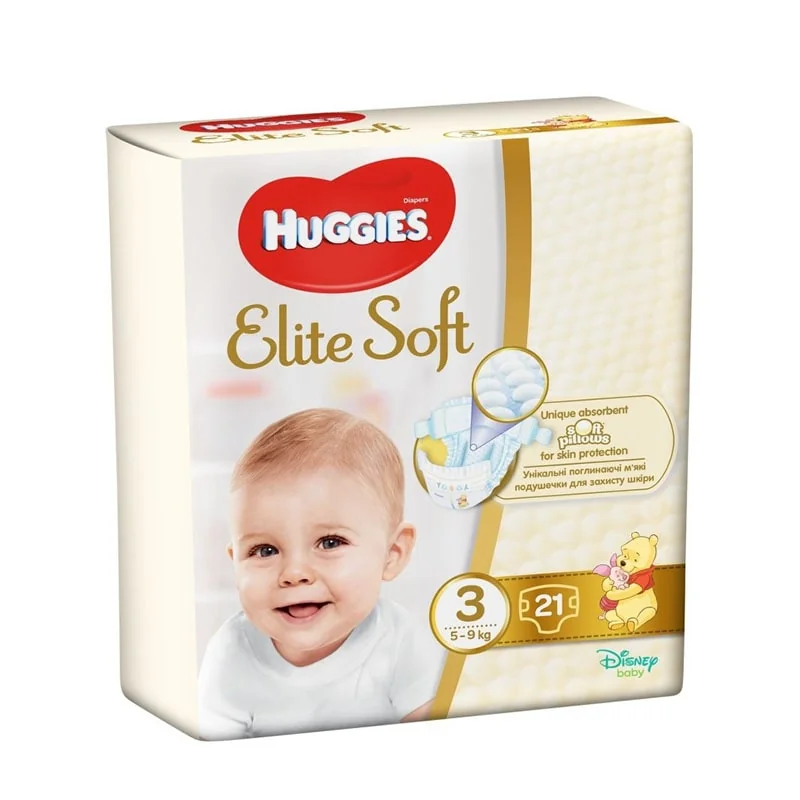 Huggies Elite Soft nr.3 5-9 kg 21 bucati