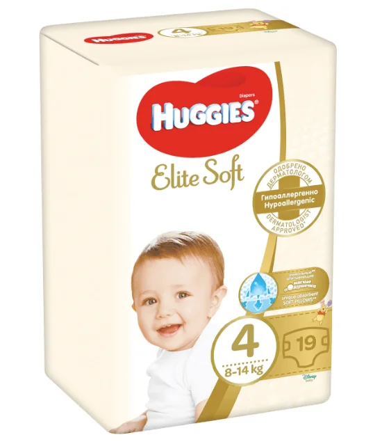 Huggies Elite Soft nr.4 8-14 kg 19 bucati