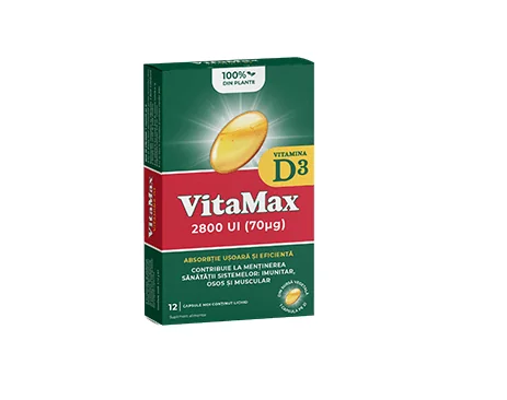 Vitamax Vitamina D3 12 capsule moi