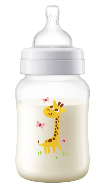 Avent SCF821/12 Biberon anti-colici clasic cu girafe 1+ luni