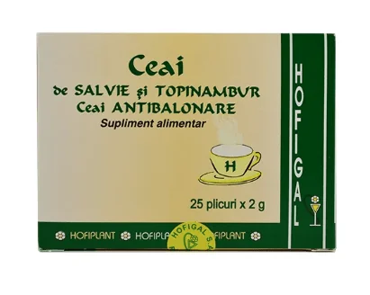 Hofigal Ceai antibalonare de salvie si topinambur 25 plicuri