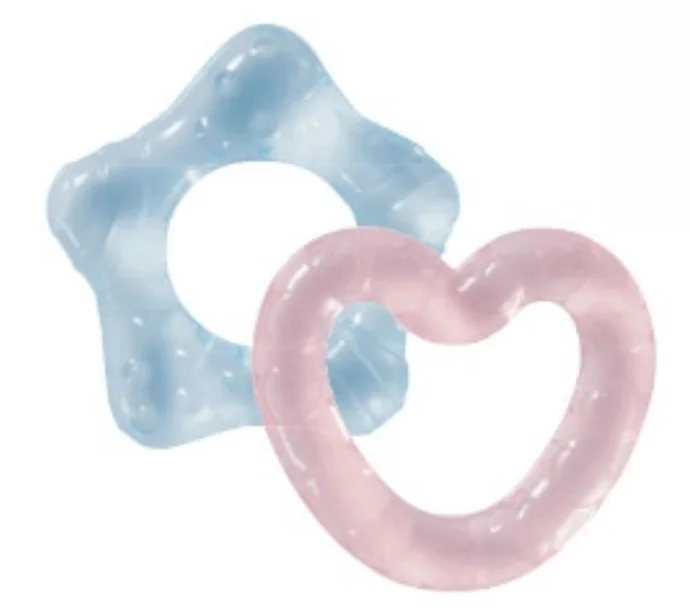 Baby Nova 31507 Inel dentitie racoritor cu apa Stea/Inima 3+ luni