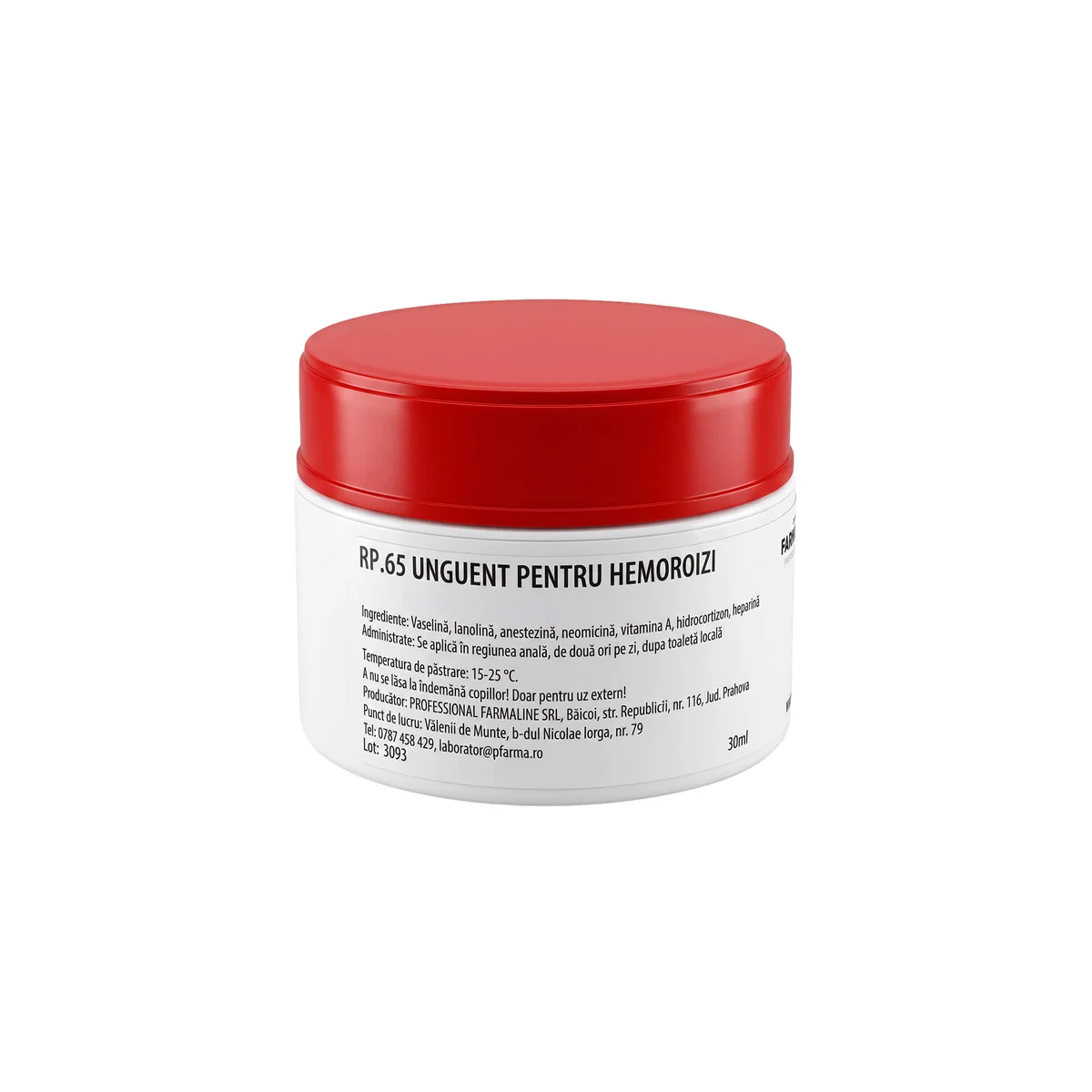 Unguent pentru hemoroizi 30 ml