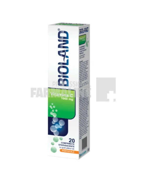 Vitamina C 1000 mg cu aroma de portocale 20 comprimate efervescente