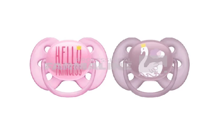 Avent SCF223/02 Suzeta 6-18 luni Silicon Ultra Soft roz/mov 2 bucati