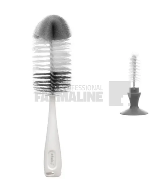 Akuku A0102 Set perie par natural pentru biberon si tetina