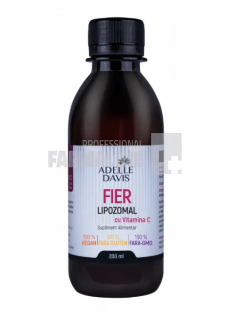 Adelle Davis Fier Lipozomal cu Vitamina C 200 ml