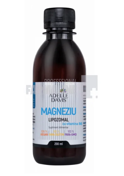 Adelle Davis Magneziu Lipozomal cu Vitamina B6 200 ml