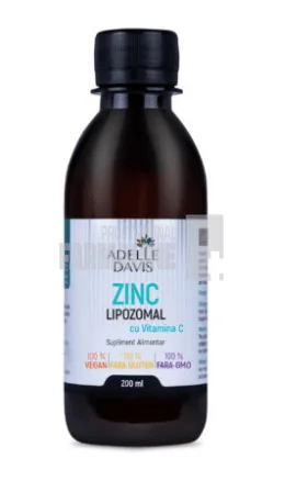 Adelle Davis Zinc Lipozomal cu Vitamina C 200 ml