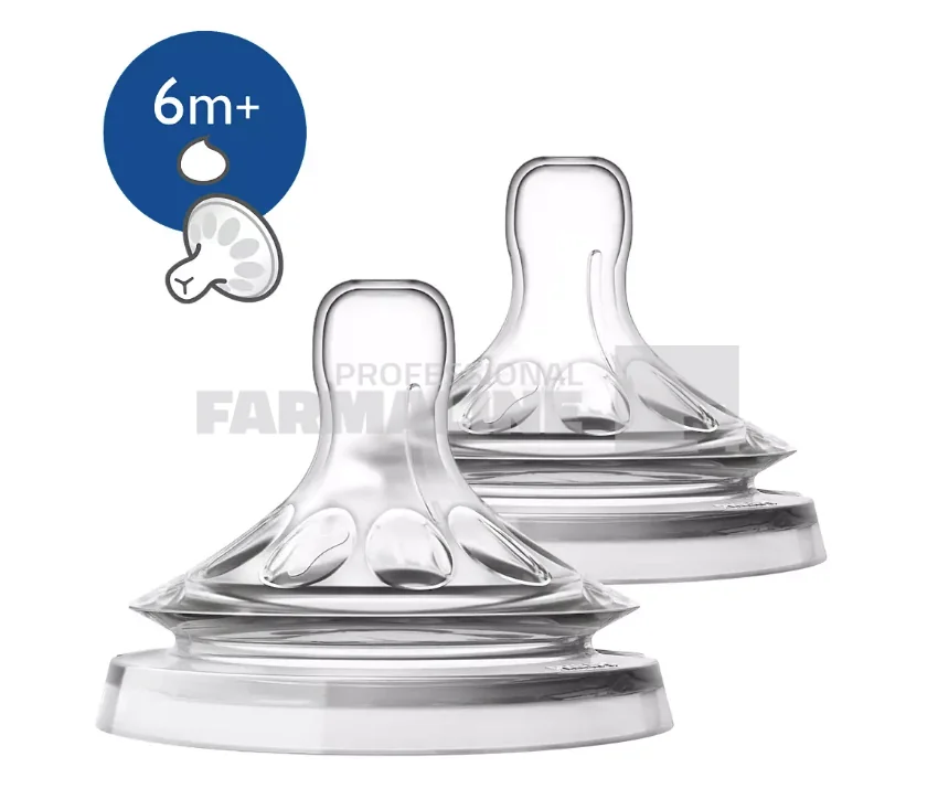 Avent SCF046/27 Natural tetina debit consistent 6+ luni 2 bucati