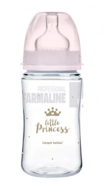 Canpol 35/234 Biberon anticolici cu gat larg roz 240 ml