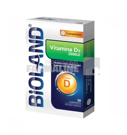 Bioland Vitamina D3 2000 U.I. 30 comprimate