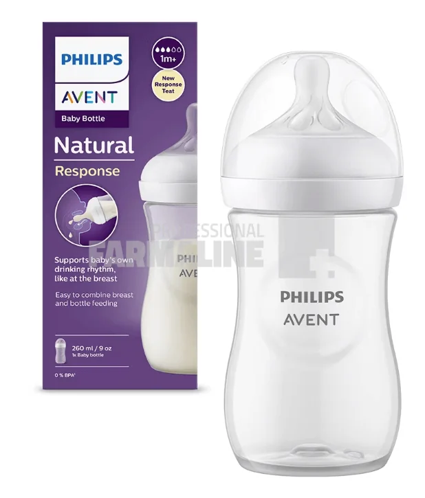 Avent SCY903/01 Biberon natural response 1+ luni 260 ml