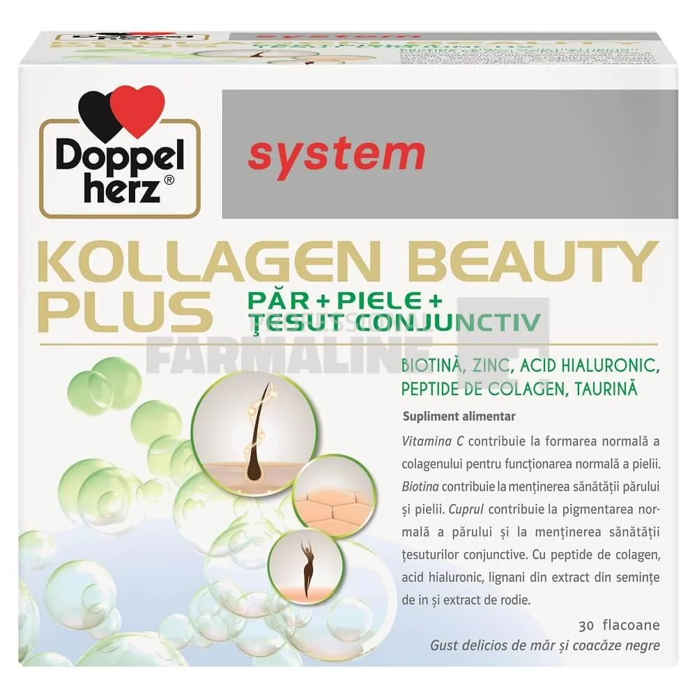 Doppelherz System Kollagen Beauty Plus 30 flacoane