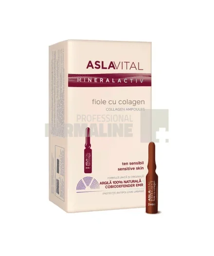 Aslavital Mineralactiv Fiole cu colagen 10 fiole