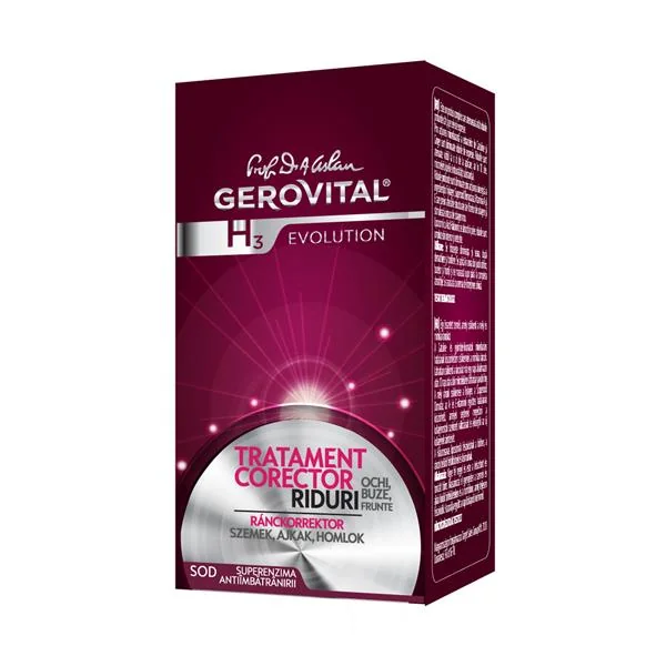 Gerovital H3 Evolution Tratament corector riduri ochi, buze si frunte 15 ml