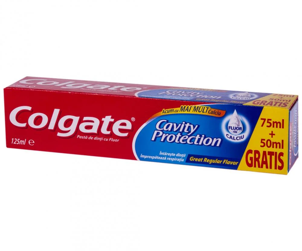 Colgate Cavity Protection Great Pasta de dinti Regular flavour 75 ml + 50 ml Gratis