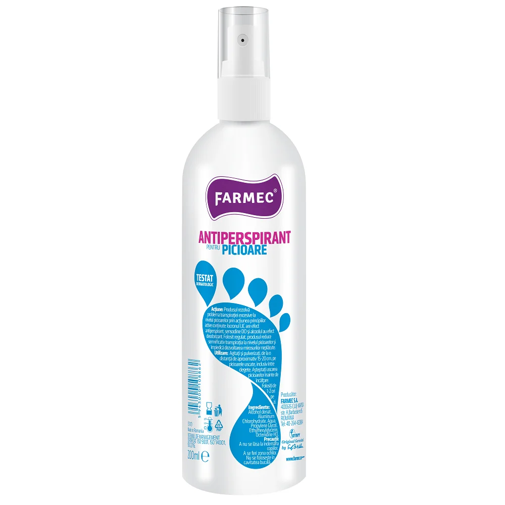 Dermofarm Antiperspirant spray pentru picioare 200 ml