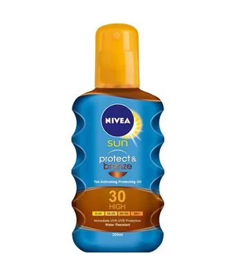 Nivea 86038 Sun Protect &amp; Bronze Ulei spray protectie solara si bronzare SPF30 200 ml