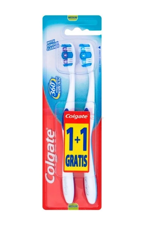 Colgate Pachet 360 Whole Mouth Clean Soft Periuta de dinti 1+1 Gratis