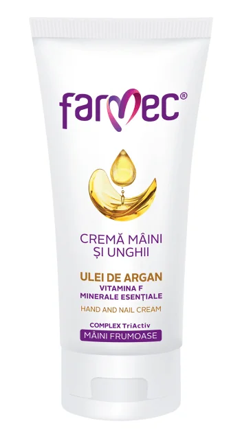 Farmec Crema pentru maini si unghii cu Ulei de Argan 100 ml