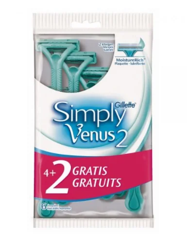 Gillette Venus 2 Aparat de ras 4 + 2 bucati Cadou