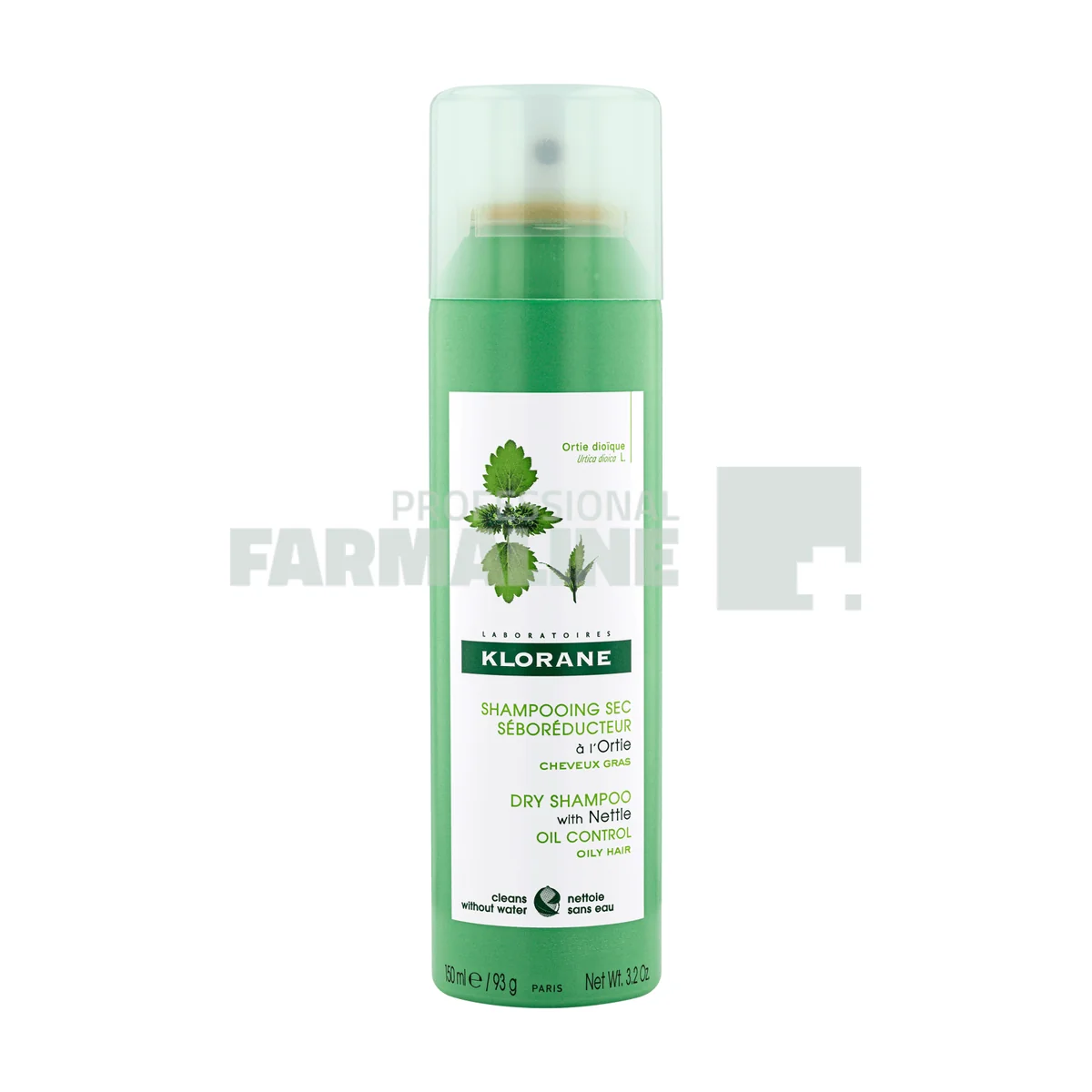 Klorane Sampon uscat cu Extract de Urzica 150 ml