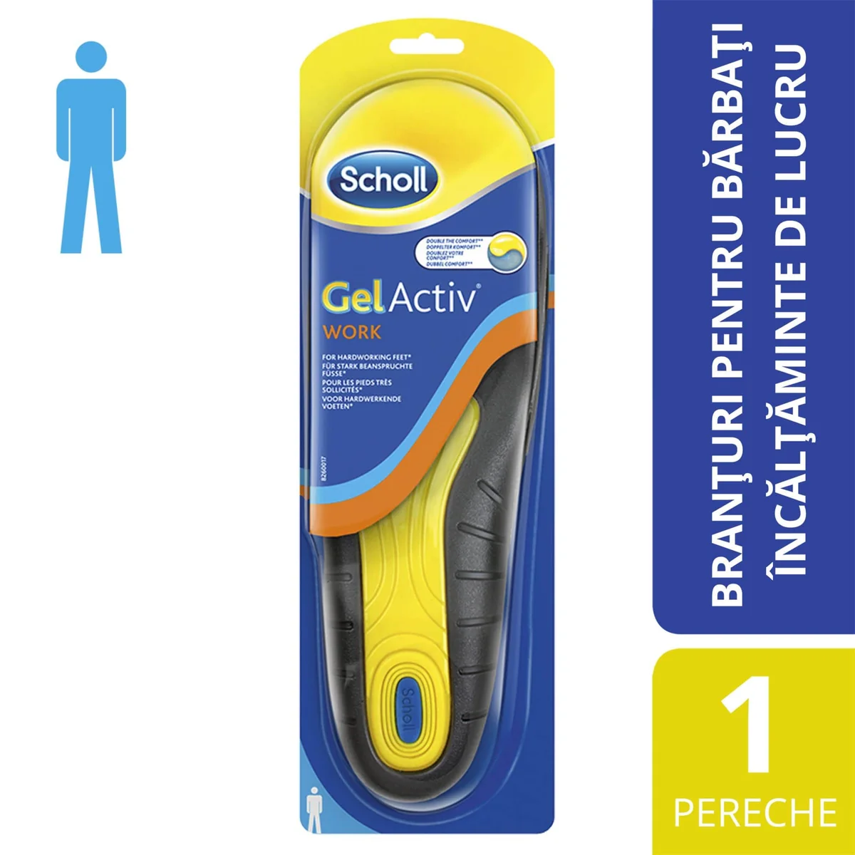 Scholl Gel Activ Branturi pentru pantofi barbati model work