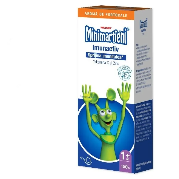 Minimartieni Imun Activ cu aroma de portocale sirop 1+ ani 150 ml