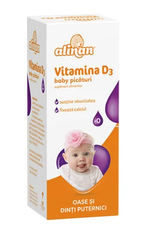 Alinan Baby Vitamina D3 Picaturi 10 ml
