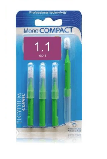 Elgydium Clinic Periute interdentare Monocompact Green 4 bucati