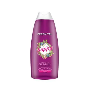 Gerovital Full of Happy Gel de dus cu Extract de Zmeura si Afine 250 ml
