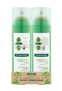 Klorane Sampon uscat cu extract de urzica Spray 150 ml Oferta 1+1 70% din al II lea
