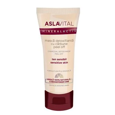 Aslavital Mineralactiv Masca detoxifianta cu carbune Peel-Off 100 ml