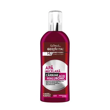 Gerovital H3 Evolution Apa micelara carbune si acid hialuronic 150 ml