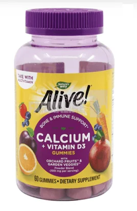Alive! Calcium + D3 Gummies 50 jeleuri