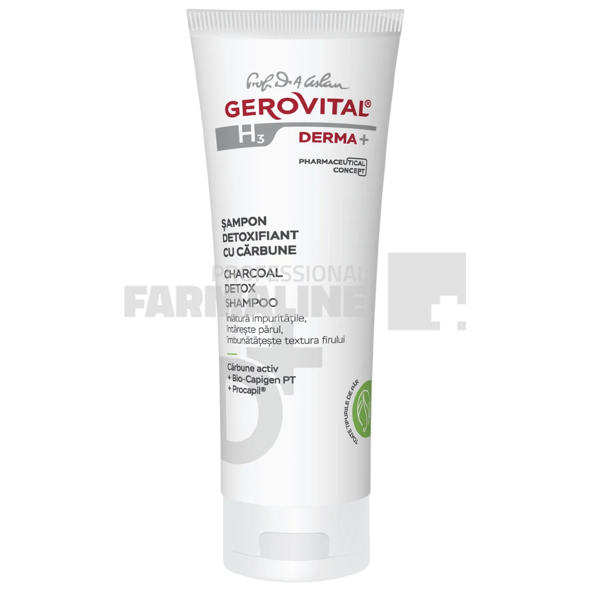 Gerovital H3 Derma + Sampon detoxifiant cu carbune 200ml