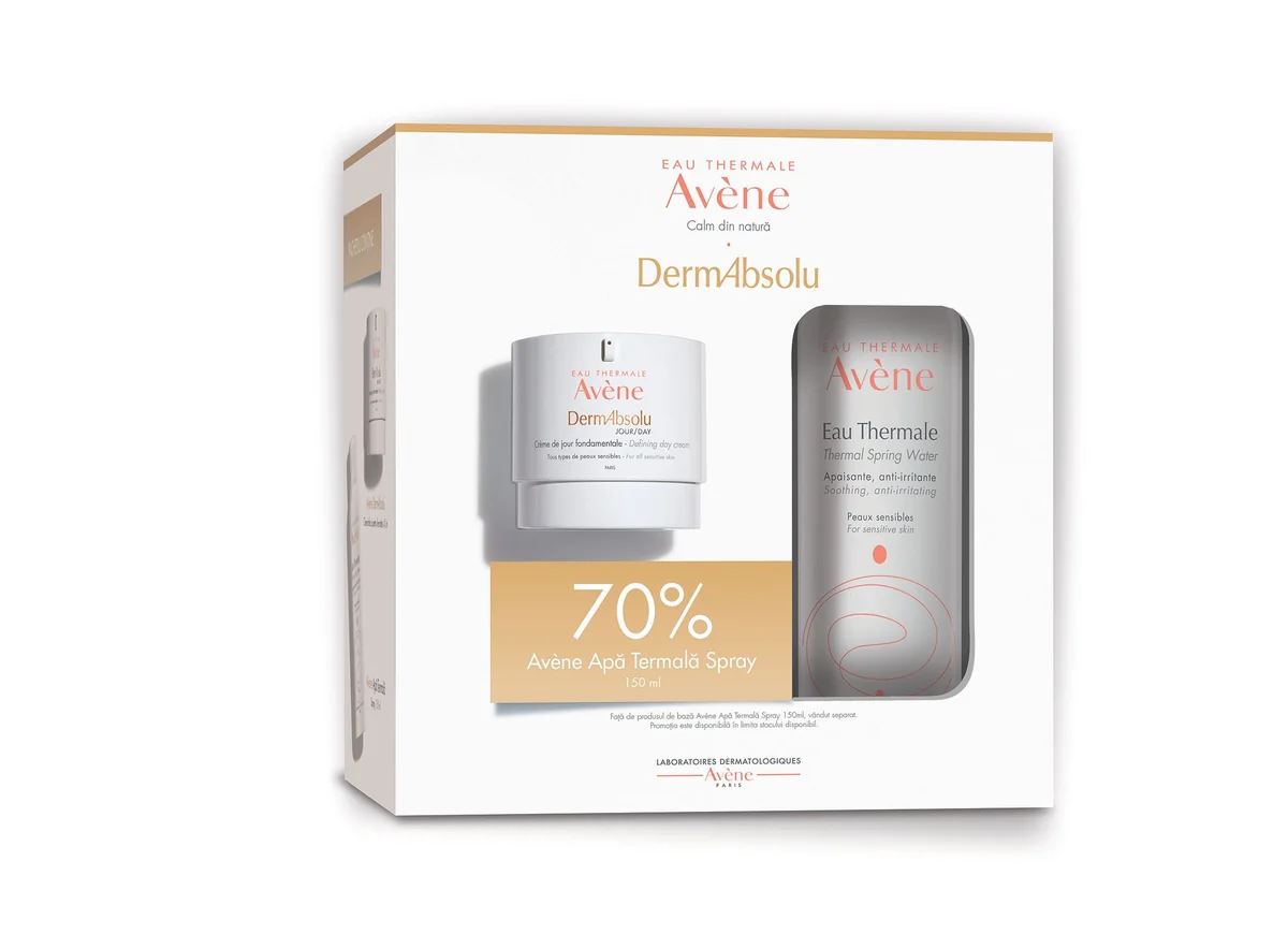 Avene Pachet Dermabsolu Crema pentru fermitate de zi 40 ml + 70% reducere Apa Termala 150 ml