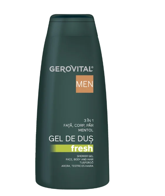 Gerovital Men Gel de dus fresh 3 in 1 400 ml