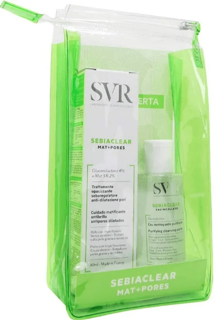SVR Pachet Sebiaclear Crema matifianta 40 ml + Sebiaclear Apa micelara 75 ml