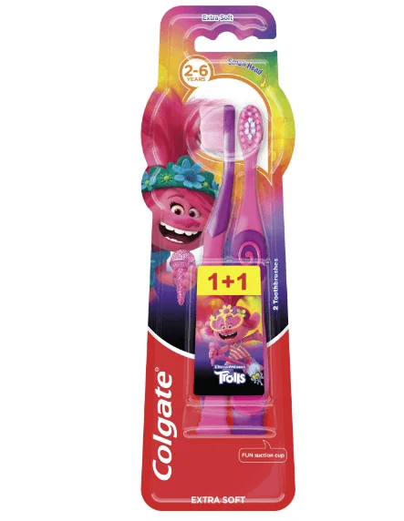 Colgate Periuta de dinti copii Extra Soft 2-6 ani 1+1 Cadou