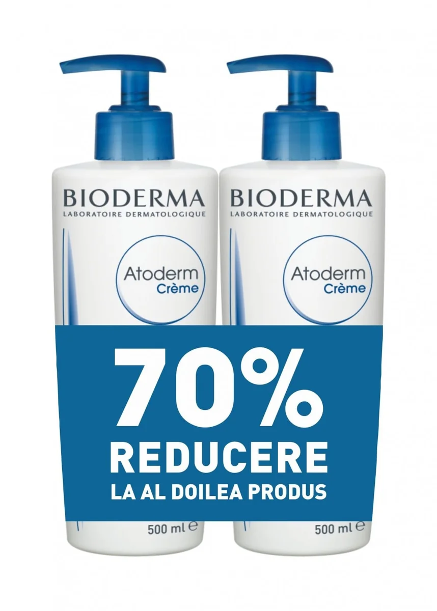 Bioderma Atoderm Crema Parfumata 500 ml Oferta 1 + 1 - 70% Din al II lea