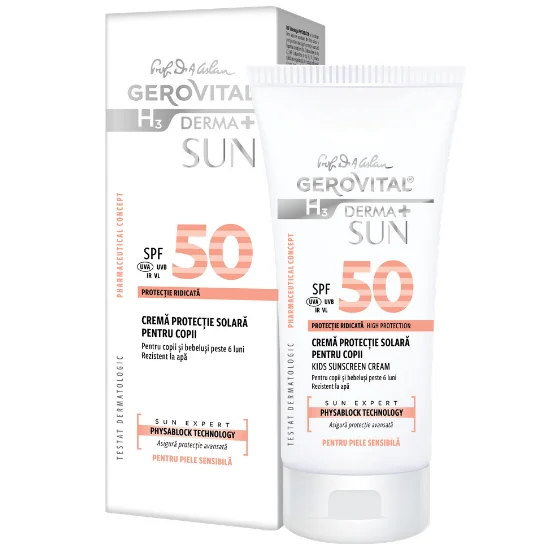 Gerovital H3 Derma Sun Crema protectie solara pentru copii SPF50 100 ml