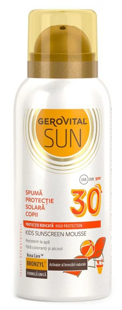 Gerovita Sun Spuma protectie solara copii SPF30 100 ml