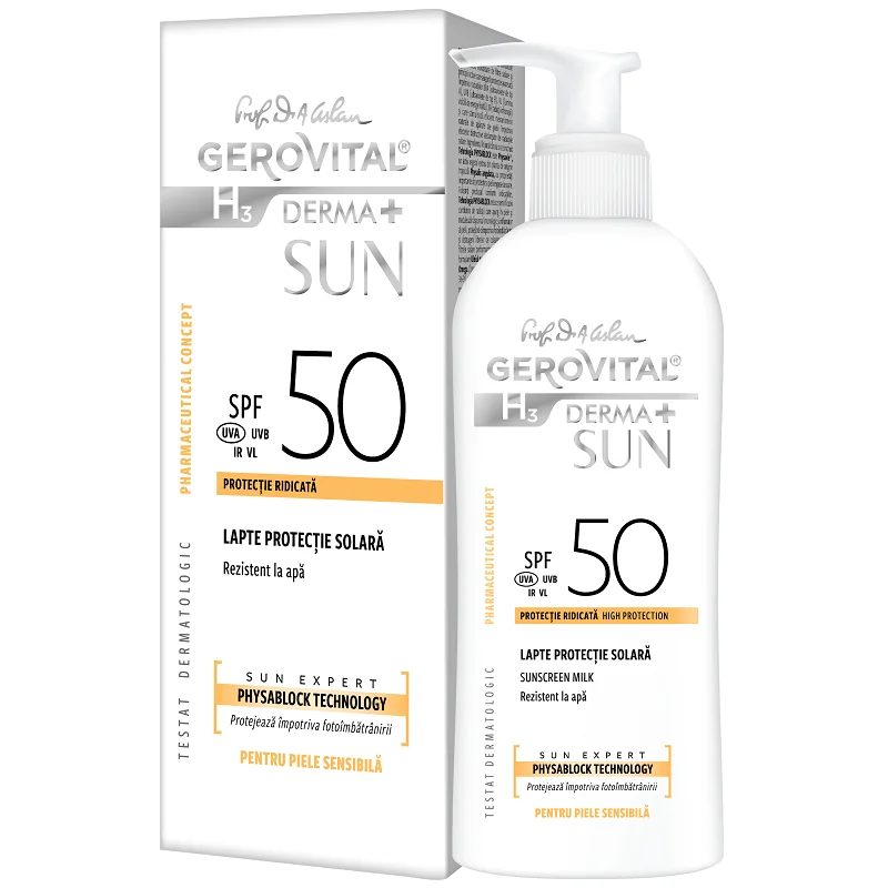 Gerovital H3 Derma Sun Lapte protectie solara SPF50 150 ml