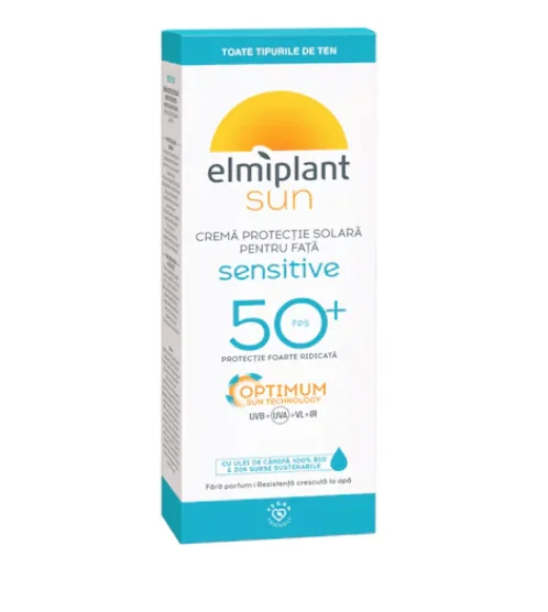 Elmiplant Sun Face Sensitive Crema protectie solara pentru fata SPF50 50 ml