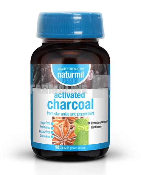 Naturmil Activated Charcoal 90 capsule gelatinoase moi